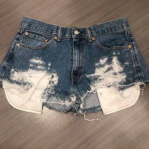 Levi short-short cutoffs vintage upcycled flawed